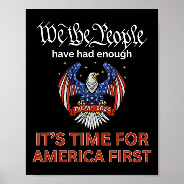 Republican Vote Trump 2024 America First We the Pe Poster (Framsidan)