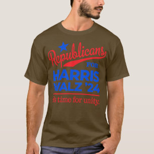 Republicaner för Walz Time for Unity T Shirt