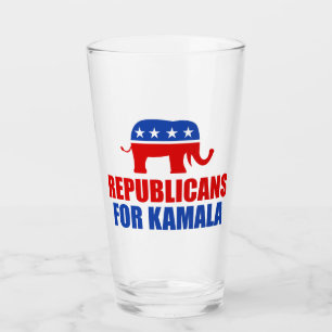 Republicaner i Kamala Harris Elephant Glaskopp