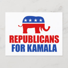 Republicaner i Kamala Harris Elephant Vykort
