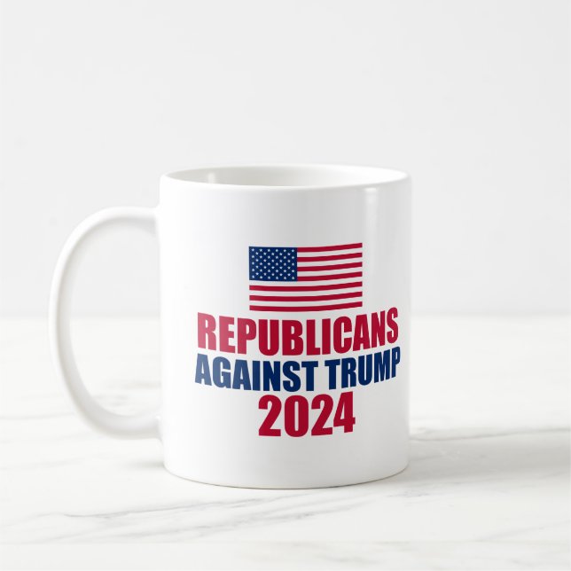 Republicaner mot trumpetering 2024 kaffemugg (Vänster)
