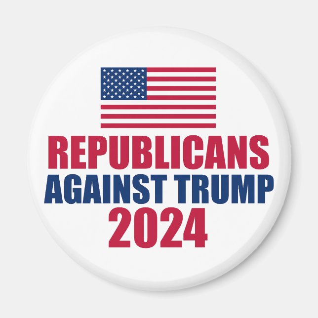 Republicaner mot trumpetering 2024 magnet (Framsidan)