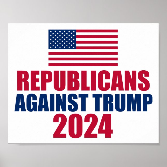 Republicaner mot trumpetering 2024 poster (Framsidan)