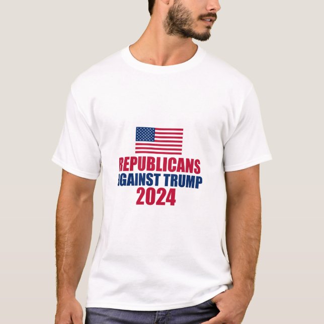 Republicaner mot trumpetering 2024 t shirt (Framsida)