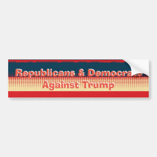 Republicaner och demokrater mot trumpumlare bildekal