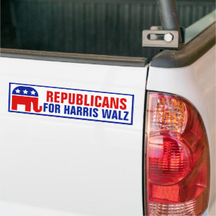 Republicaner till Harris Walz Elephant For Kamal Bildekal