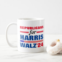 Republicaner till Harris Walz Red Blue Kaffemugg