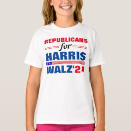 Republicaner till Harris Walz Red Blue T Shirt