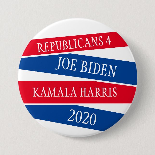 Republicaner till Joe Biden och Kamala Harris 2020 Knapp (Framsida)