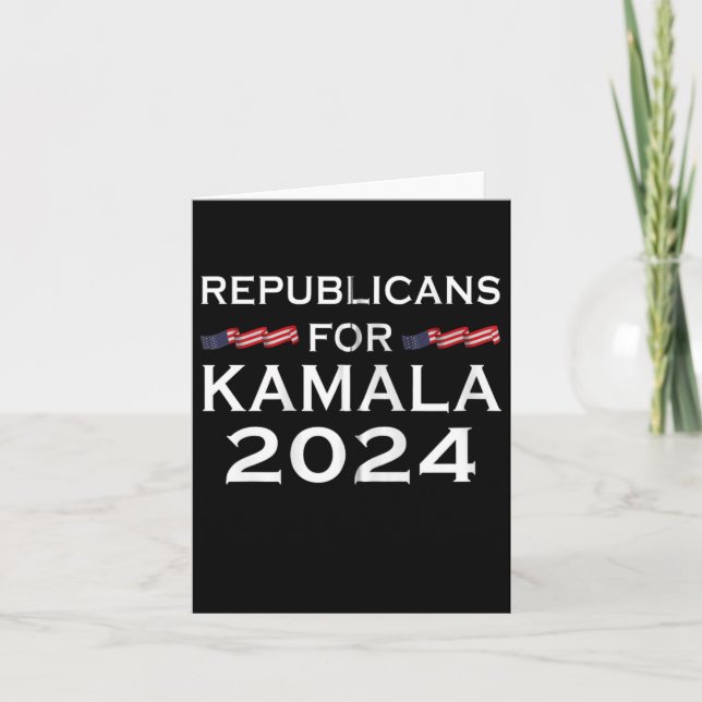 Republicaner till Kamala Harris W Waltz 2024 Zip H Kort (Framsida)