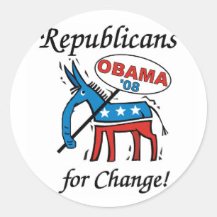 Republicans for change-märke runt klistermärke