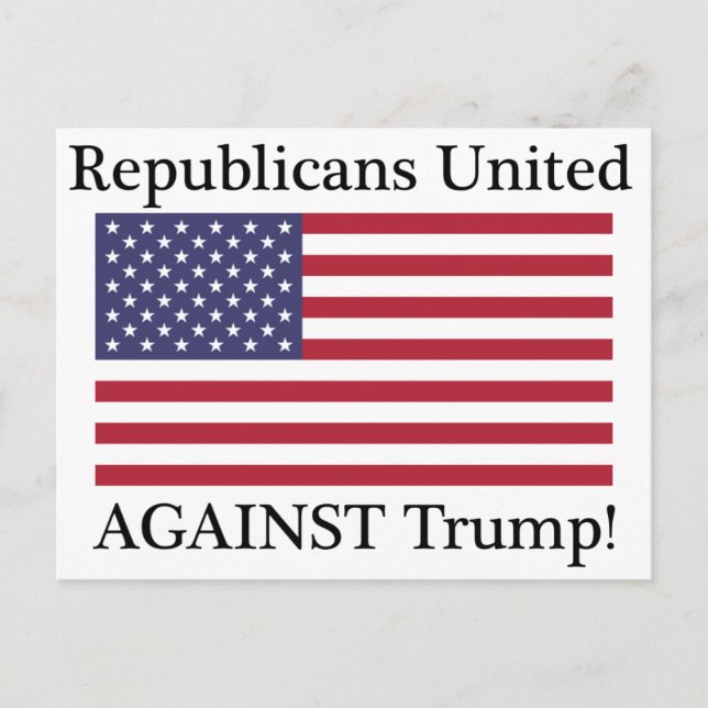 Republicans United Against Trump Vykort (Framsida)