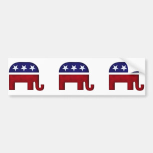 Republicansk elefantlogotyp bildekal