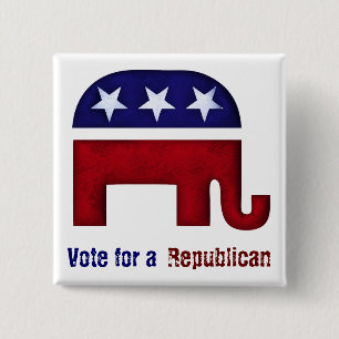 Republicansk elefantlogotyp knapp