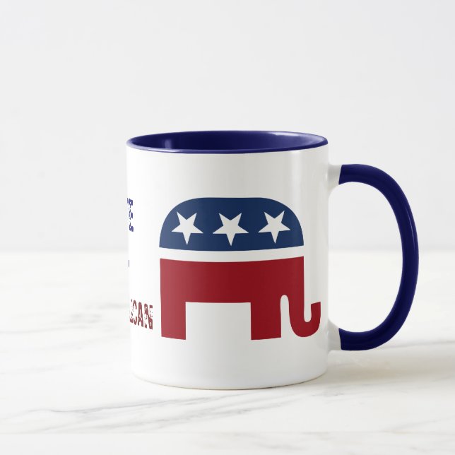 Republicansk elefantlogotyp mugg (Höger)