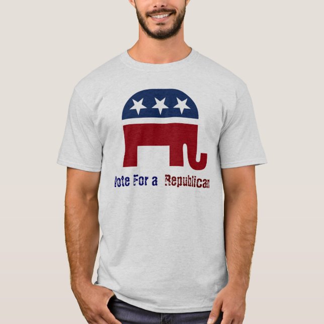 Republicansk elefantlogotyp tee (Framsida)