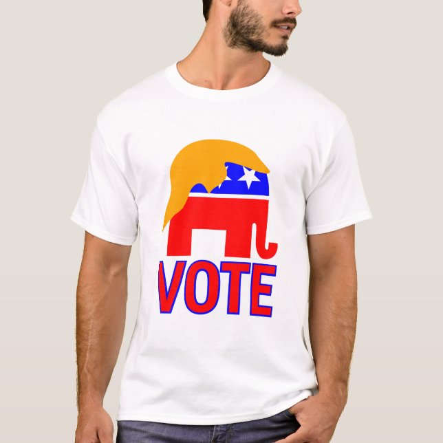 Republicansk elefanttrump 2020 t shirt (Framsida)