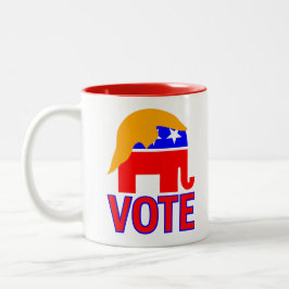 Republicansk elefanttrump 2020 Två-Tonad mugg