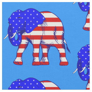 Republicansk elephant american flagga patriotic tyg