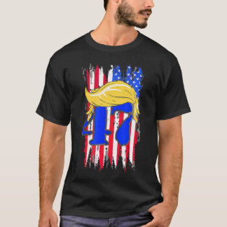 Republicansk Gult Hair 47 för president 2024 Ameri T Shirt