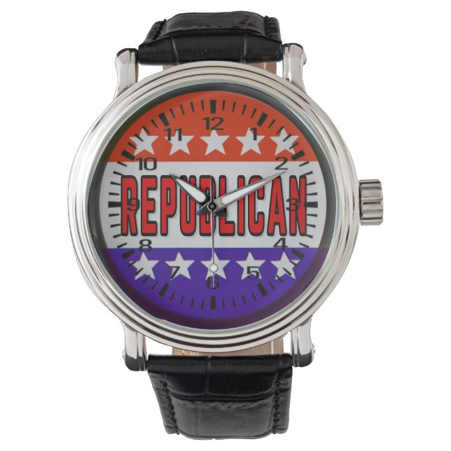 Republicansk knapp armbandsur (Framsida)