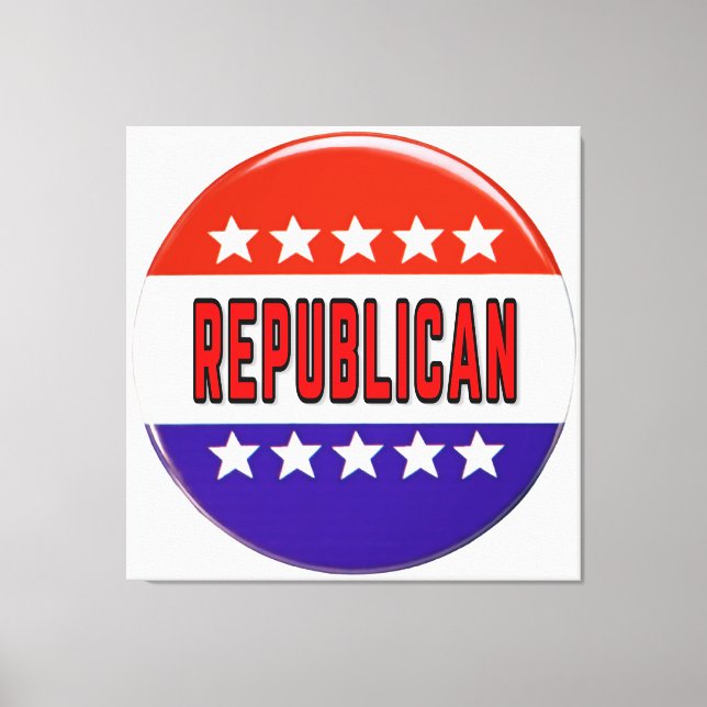 Republicansk knapp canvastryck (Framsida)