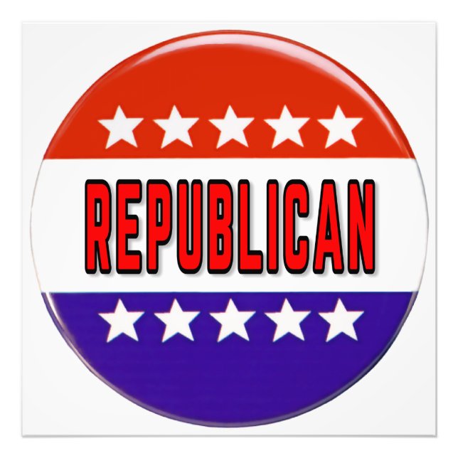 Republicansk knapp fototryck (Framsidan)