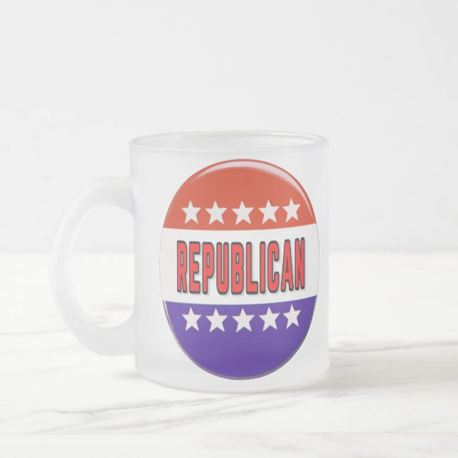 Republicansk knapp frostad glasmugg (Vänster)