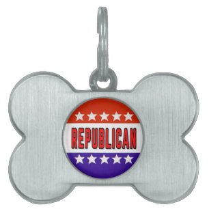 Republicansk knapp ID-bricka husdjur