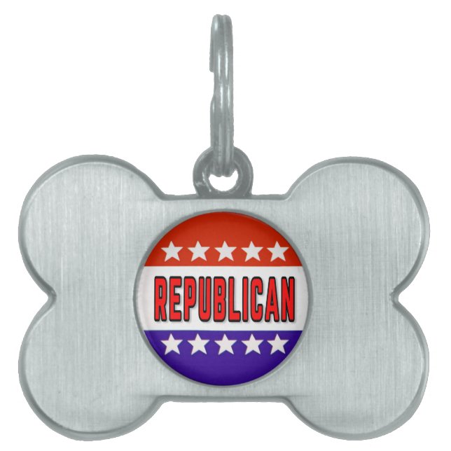 Republicansk knapp ID-bricka husdjur (Framsidan)
