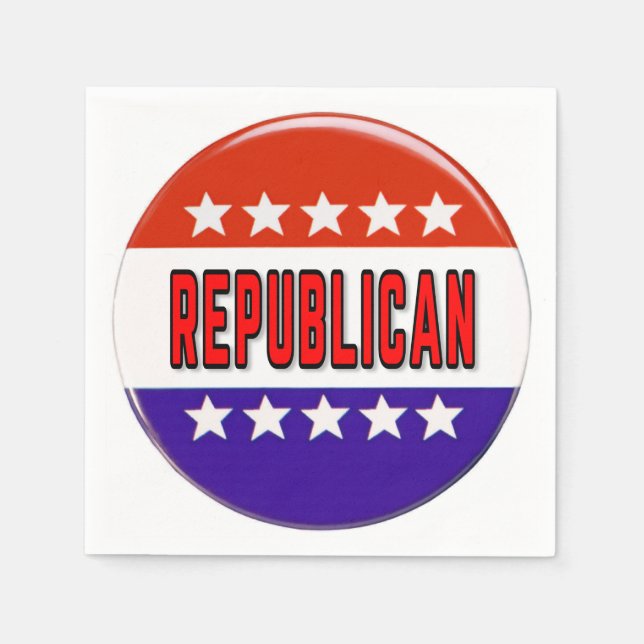 Republicansk knapp pappersservett (Framsidan)