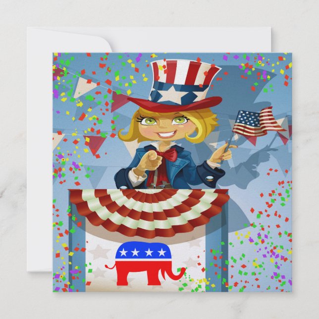 Republicansk patriotisk inbjudan - Srf (Framsida)