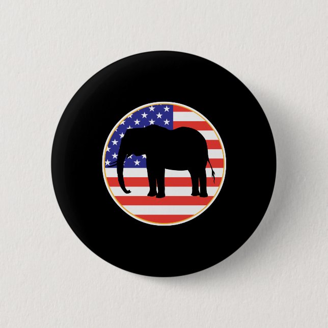 Republicansk symboldesign för elefant knapp (Framsida)