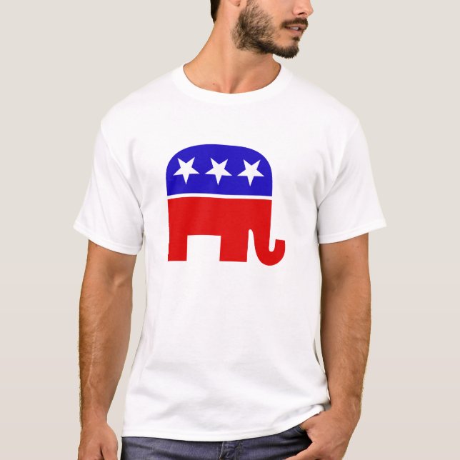 Republicanska Elephant T-skjortor T-shirt (Framsida)