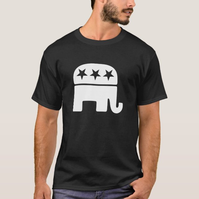 Republicanska Elephant T-skjortor T-shirt (Framsida)