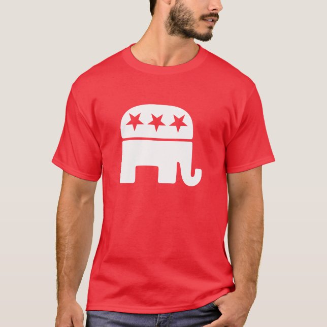 Republicanska Elephant T-skjortor T-shirt (Framsida)