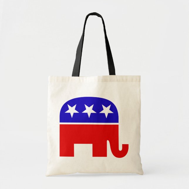 Republicanska Elephant Tote Bag Tygkasse (Framsidan)