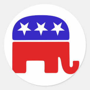 Republicanska Logotypen Runt Klistermärke