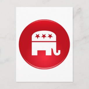 Republicanska Party Logotypen Inbjudan Vykort