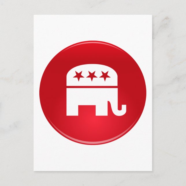 Republicanska Party Logotypen Inbjudan Vykort (Framsida)