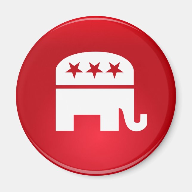 Republicanska Party Logotypen Magnet (Framsidan)