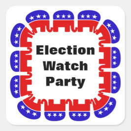 Republicanska valövervakare Party Fyrkantigt Klistermärke