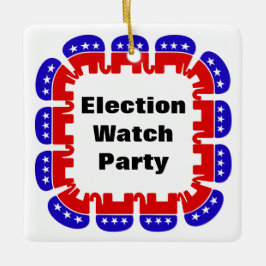 Republicanska valövervakare Party Julgransprydnad Keramik