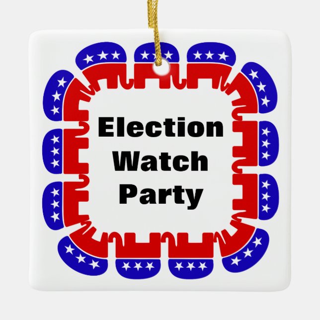 Republicanska valövervakare Party Julgransprydnad Keramik (Framsida)