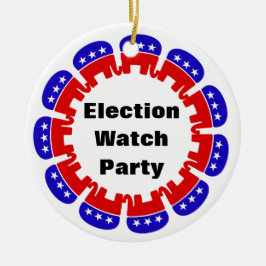 Republicanska valövervakare Party Julgransprydnad Keramik