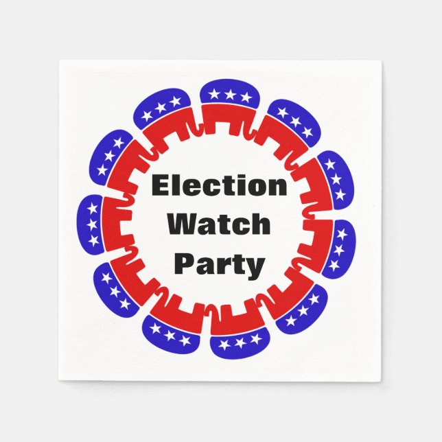 Republicanska valövervakare Party Pappersservett (Framsidan)