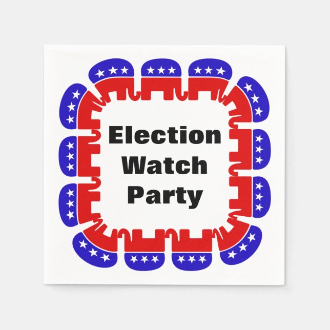 Republicanska valövervakare Party Pappersservett (Framsidan)