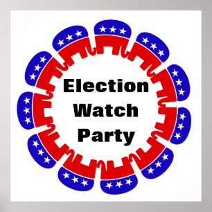 Republicanska valövervakare Party Poster