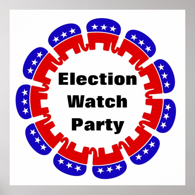 Republicanska valövervakare Party Poster (Framsidan)