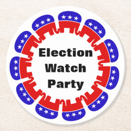 Republicanska valövervakare Party Underlägg Papper Rund